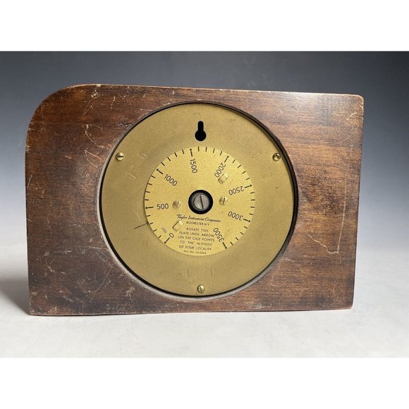 Antique Art Deco Taylor Wooden Barometer CASE PARTS / REPAIR 1920's - Picture 10 of 12